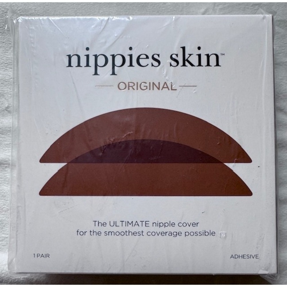 Nippies Skin Original Adhesive Silicone Nipple Covers Size 3 DD+ Cup Brown NEW